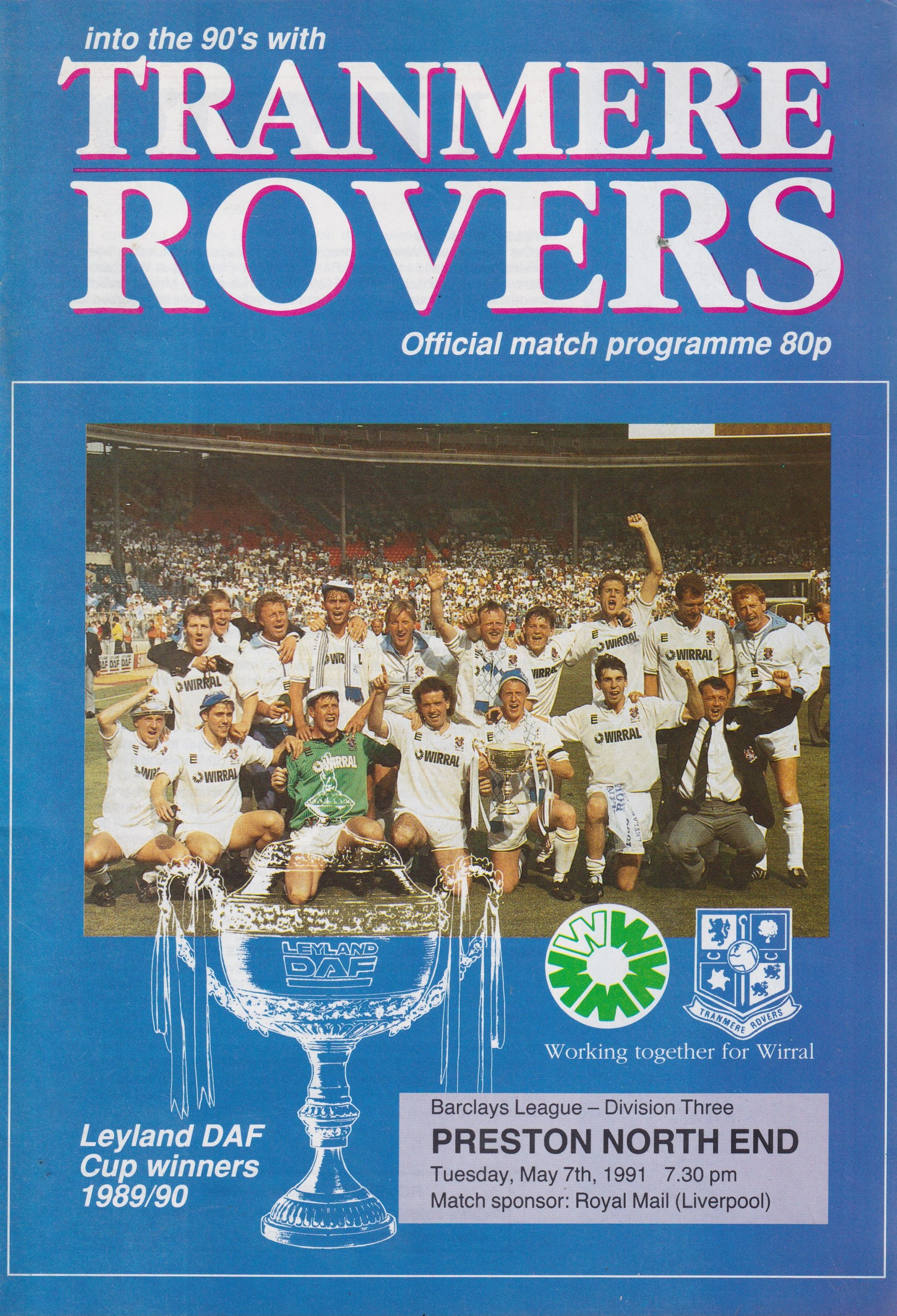 Tranmere Rovers v Preston North End match programme